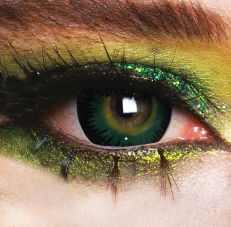 JOR LENSES Green Werewolf Creature contact lens