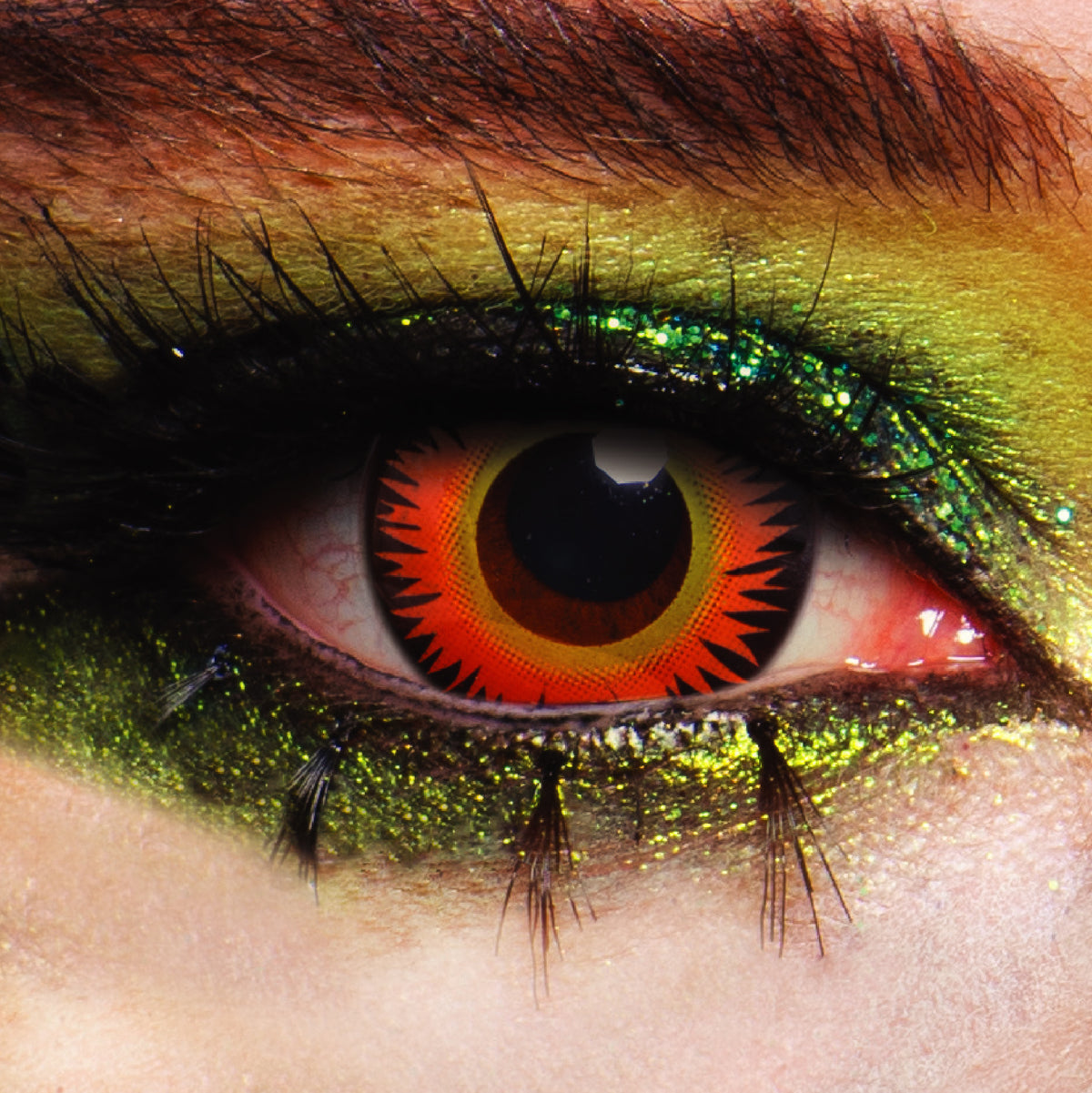 JOR LENSES Orange Werewolf Creature contact lens