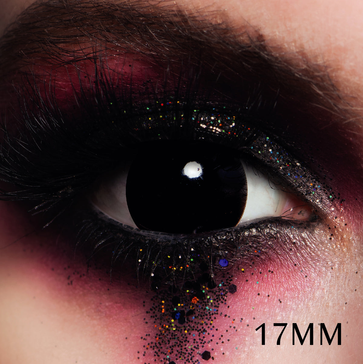 JOR LENSES Mini Sclera Black Full Sclera 17mm