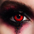 JOR LENSES Dead Red Haunted contact lens