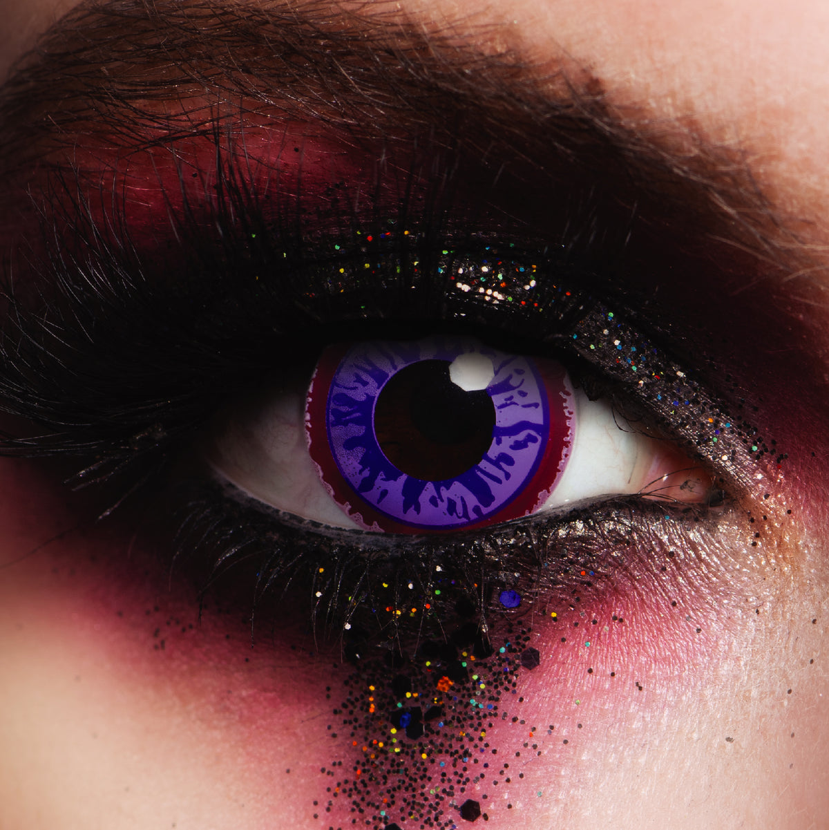JOR LENSES Purple Glaze Haunted contact lens